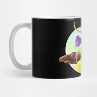 Kawaii Baby Macaron Dragons - With Background Mug